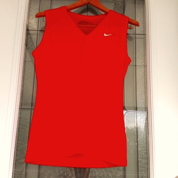 Nike Golf Dri-Fit Size Medium Bright Orange Top Excellent Comdition - Picture 1 of 4